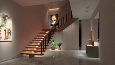 إنارة الدرج جدة - علي الحاج - تصميم إنارة داخلية أنيقة