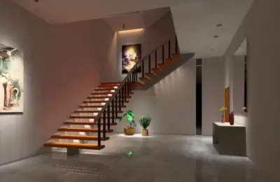 إنارة الدرج جدة - علي الحاج - تصميم إنارة داخلية أنيقة