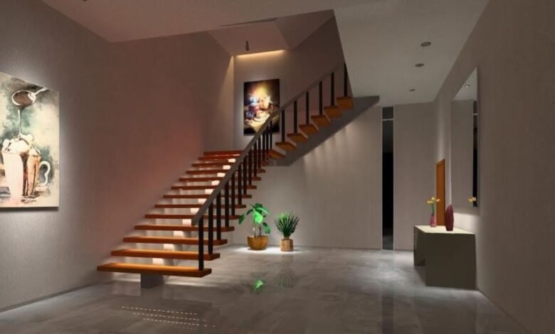 إنارة الدرج جدة - علي الحاج - تصميم إنارة داخلية أنيقة