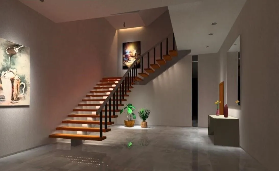 إنارة الدرج جدة - علي الحاج - تصميم إنارة داخلية أنيقة