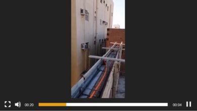 سبوتات إنارة واجهة عمارة جدة - علي الحاج - قبل وبعد التنفيذ