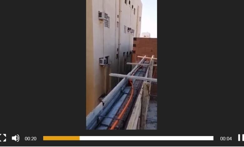 سبوتات إنارة واجهة عمارة جدة - علي الحاج - قبل وبعد التنفيذ