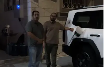 الانتهاء من تركيب شاحن سيارة كهربائية جيتور جدة ؛ حي مشرفة